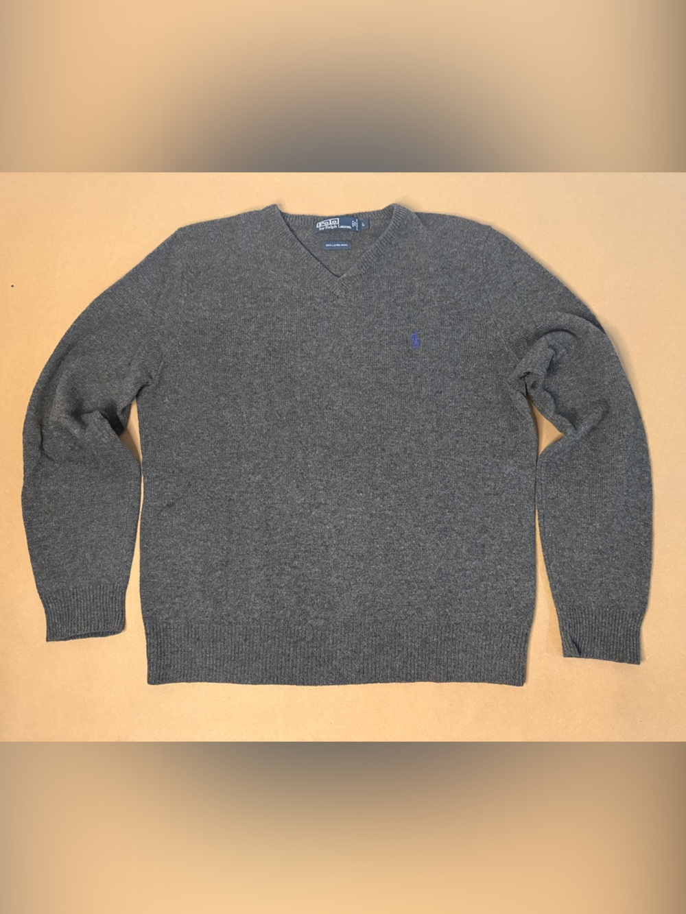Ralph Lauren Charcoal V-Neck Sweater